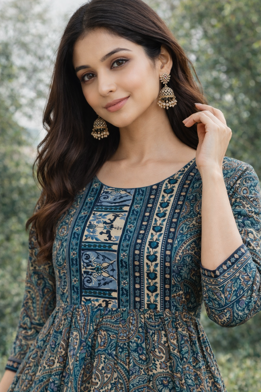 Women Printed Anarkali Kurta | Ethnic Long Dress | Party Wear & Casual Wear Kurti for Women