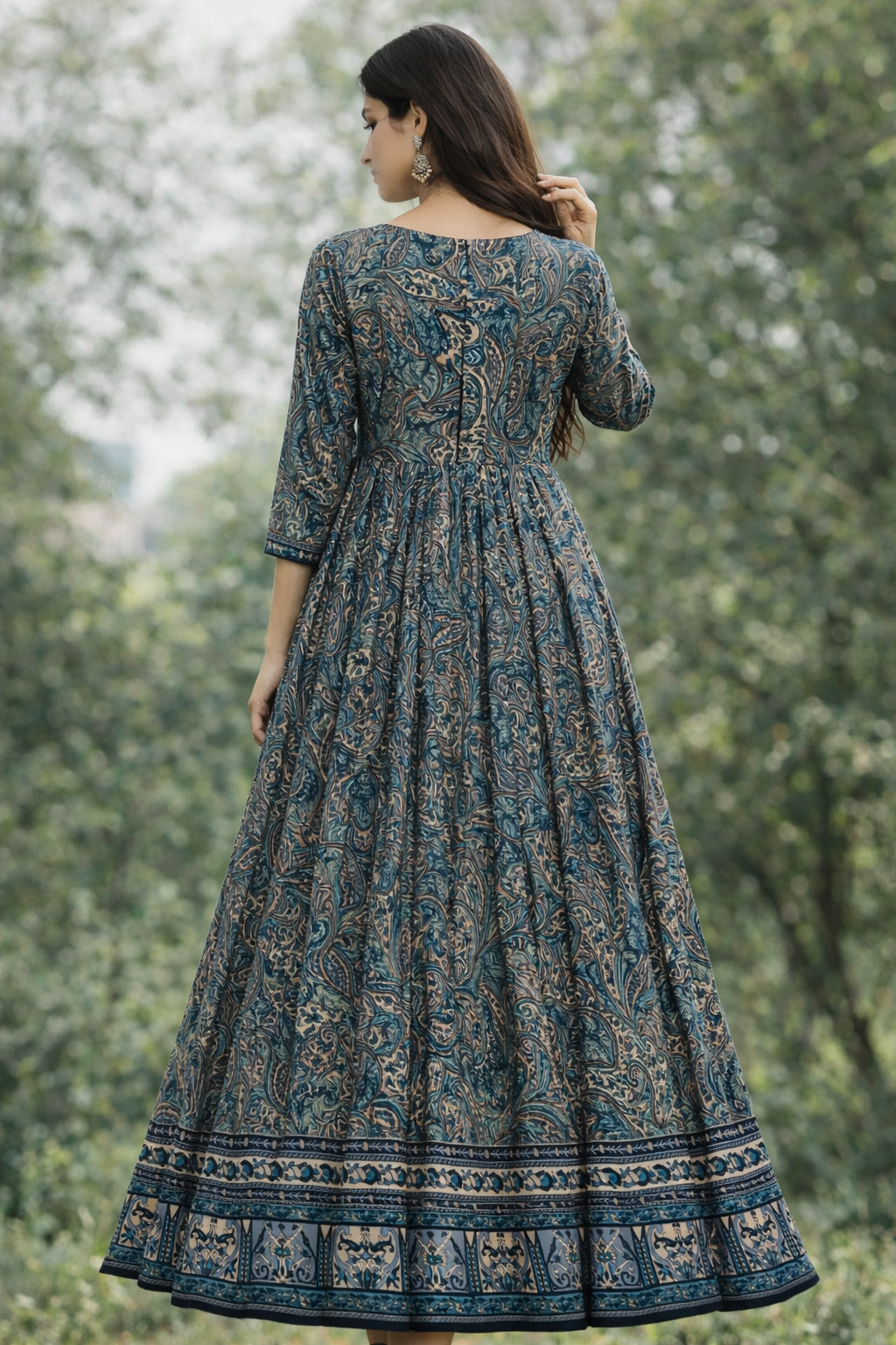Women Printed Anarkali Kurta | Ethnic Long Dress | Party Wear & Casual Wear Kurti for Women