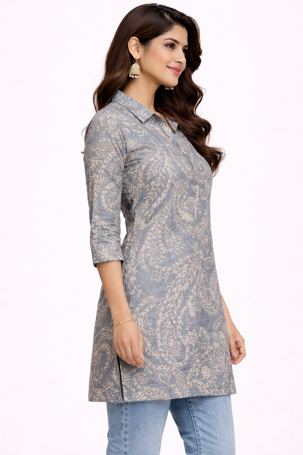 Women Printed Short Top | Casual Short Kurta | Stylish Western Wear Top for Women