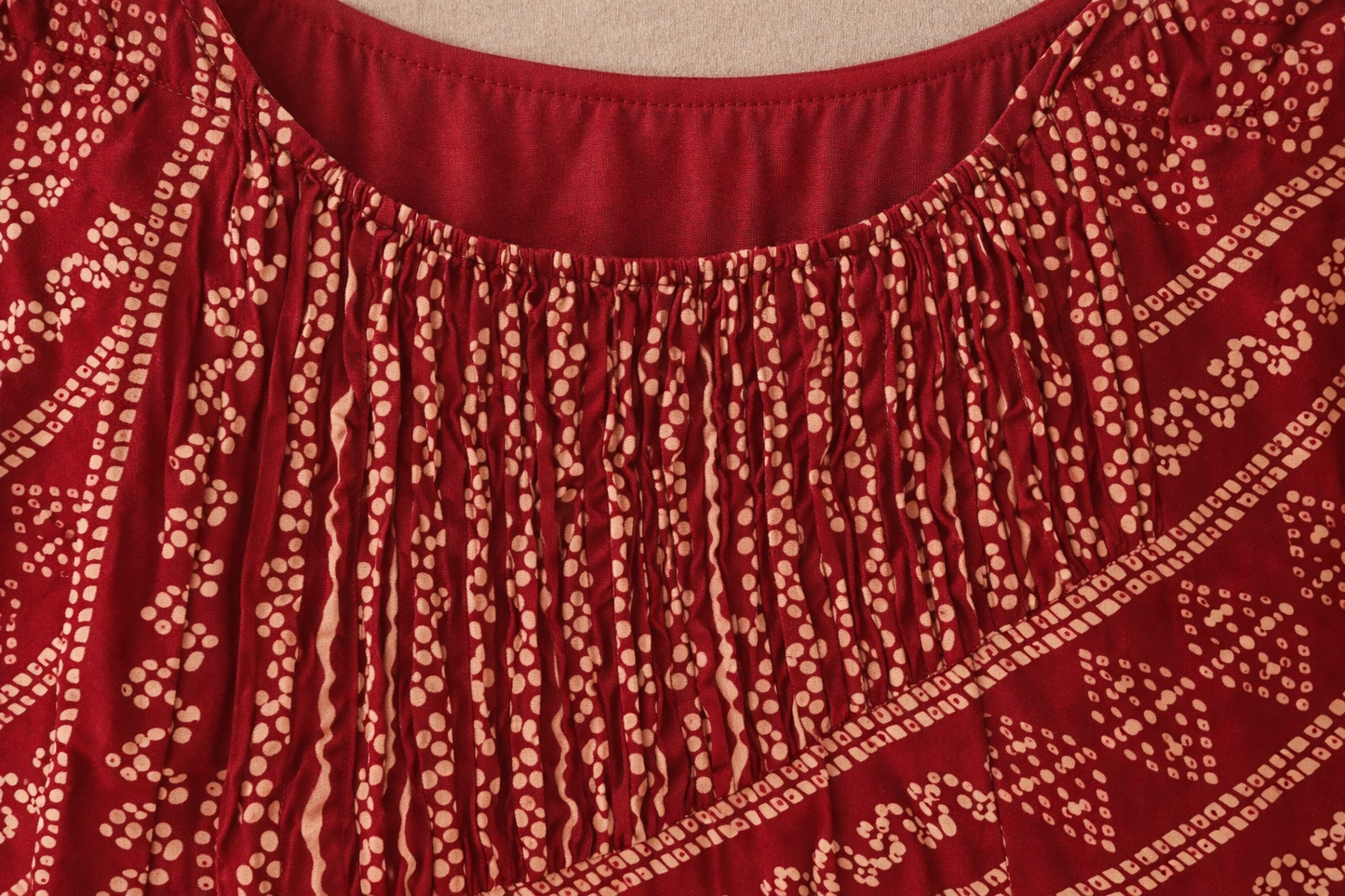 Women Printed Anarkali Kurta | Red Ethnic Long Dress | Casual & Festive Wear Kurti for Women