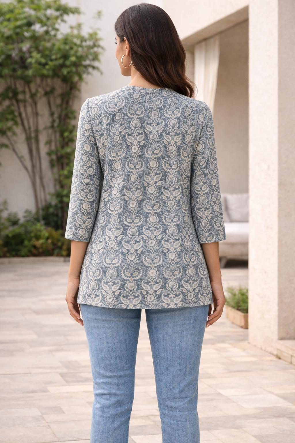 Filmifashion Women Printed Peplum Short Kurta | Mandarin Neck Casual Kurta | Stylish Western Wear Top